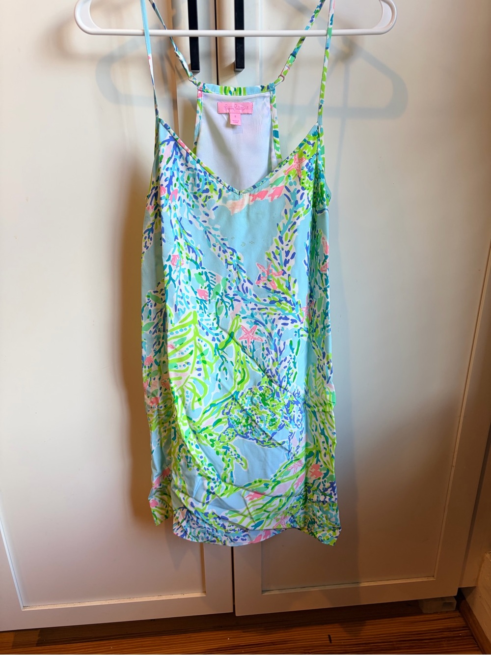 Lilly Pulitzer Light Blue Tropical Print Girls One-Piece